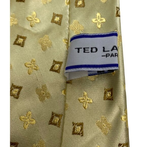 TED LAPIDUS PARIS Mens Necktie Luxury Silk Tie Pale Yellow Gold - Picture 3 of 7